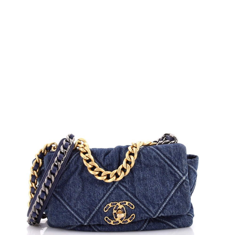 Chanel Medium 19 Flap Bag Quilted Denim